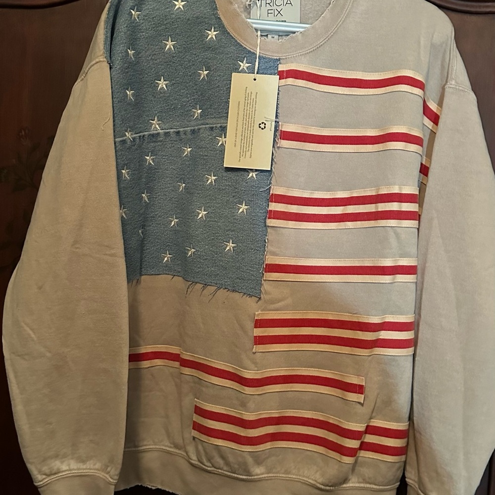 Free People x Tricia Fix Stars and Stripes Pullover